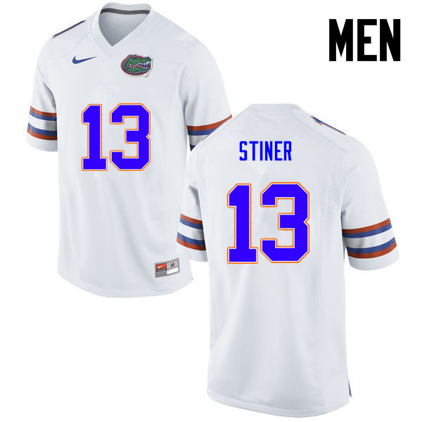 Men Florida Gators #13 Donovan Stiner College Football Jerseys-White